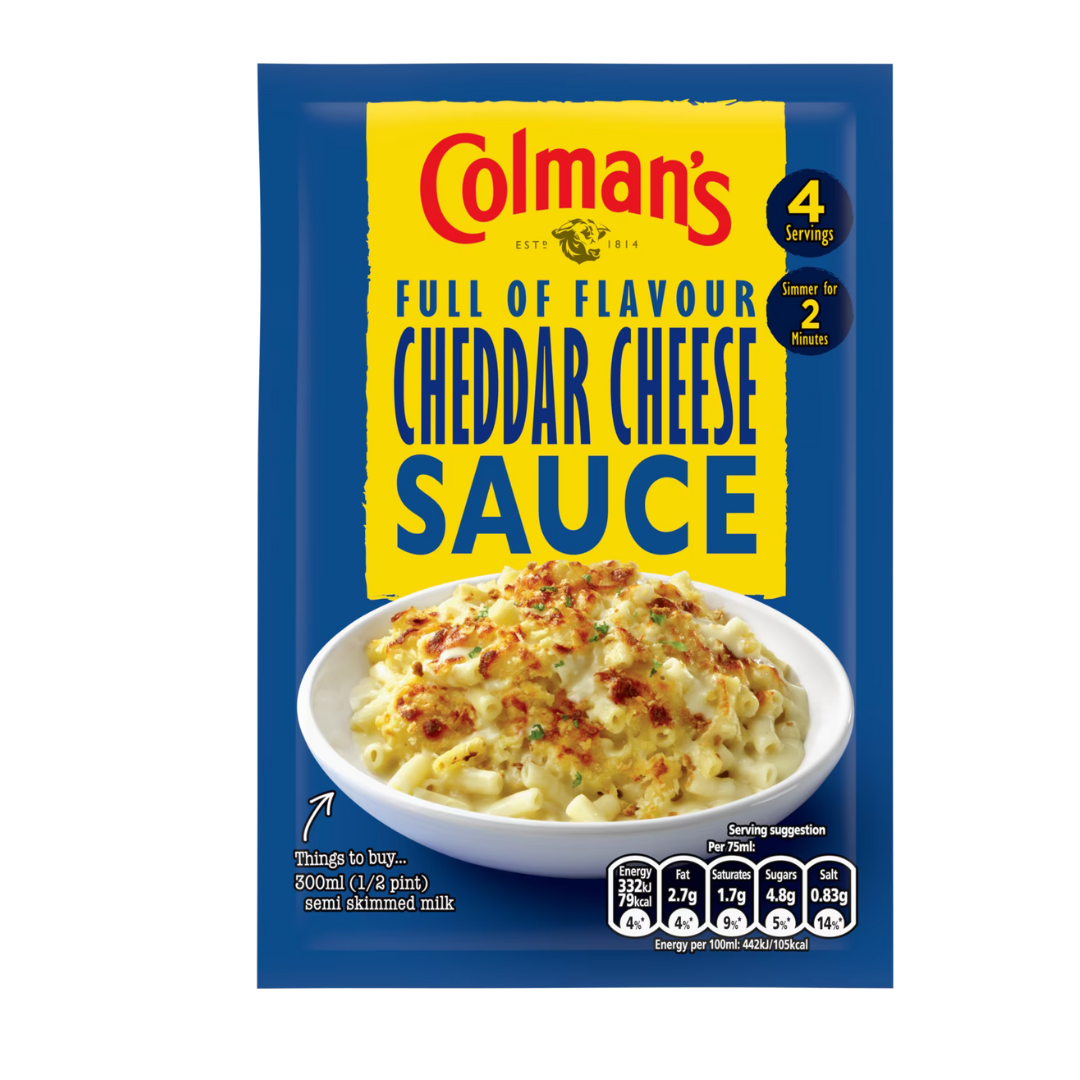 Colman's salsa de queso cheddar 